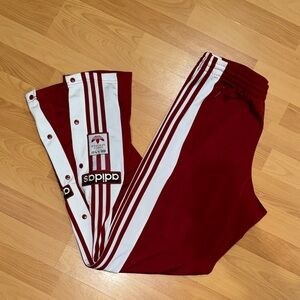 Red Adidas Originals Tearaway Pants
